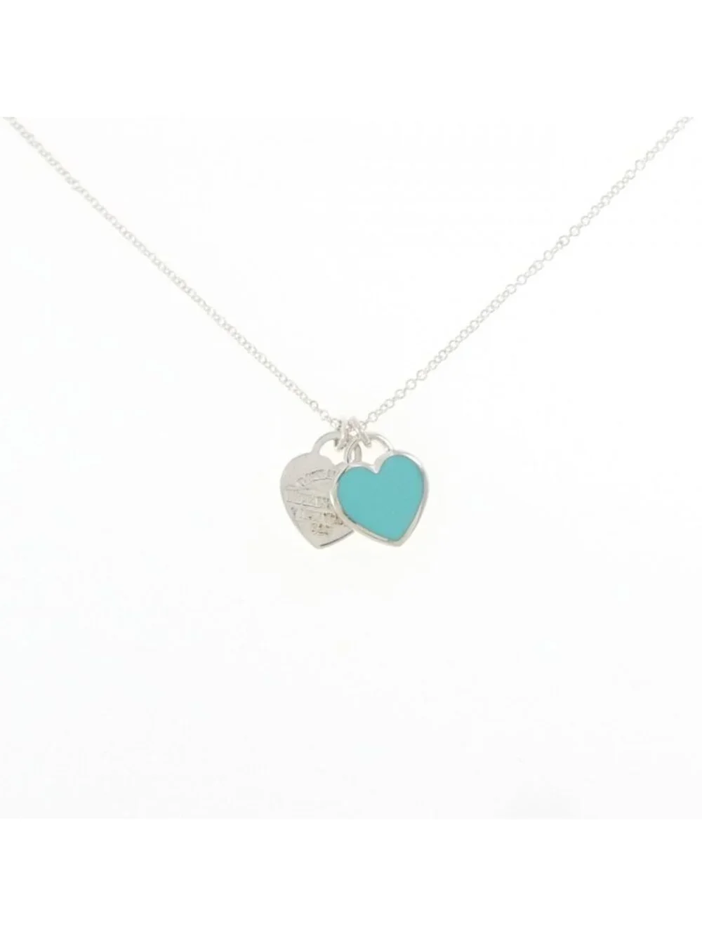 Tiffany & Co Return to Tiffany Mini Double Heart Tag Necklace